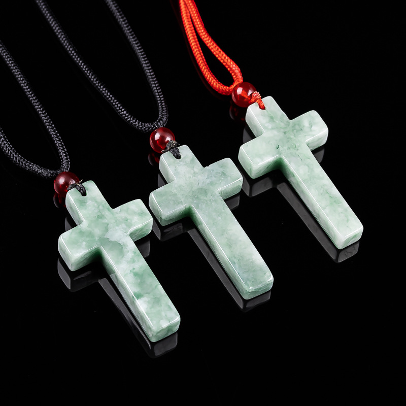 Women Fashion Necklace - Collar con colgante de cruz de
