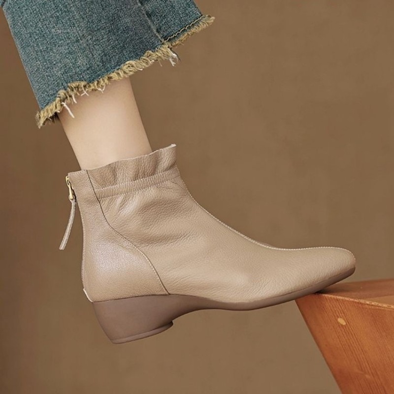 Women'S Fashion Rain Boots - Botas de cuero de media pantorrilla
