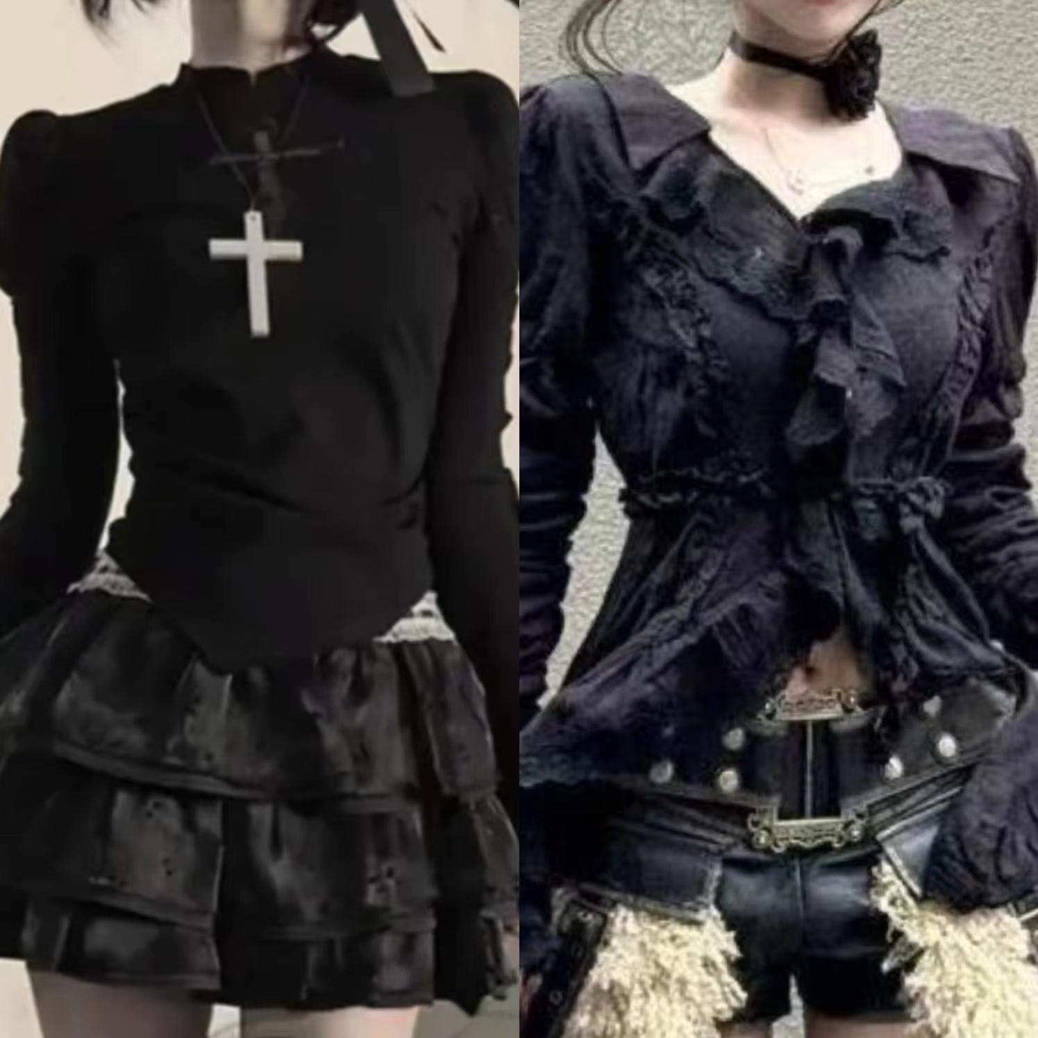 Women'S Y2K Fashion Aesthetic - Camisas cortas de encaje sin mangas