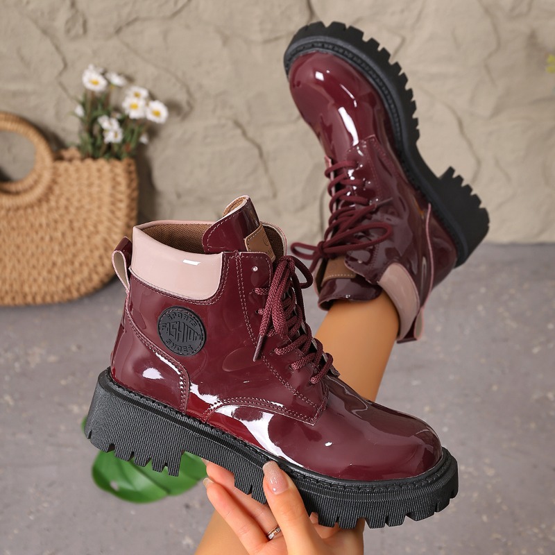 Sale Fashion Women - Botas modernas de suela gruesa a