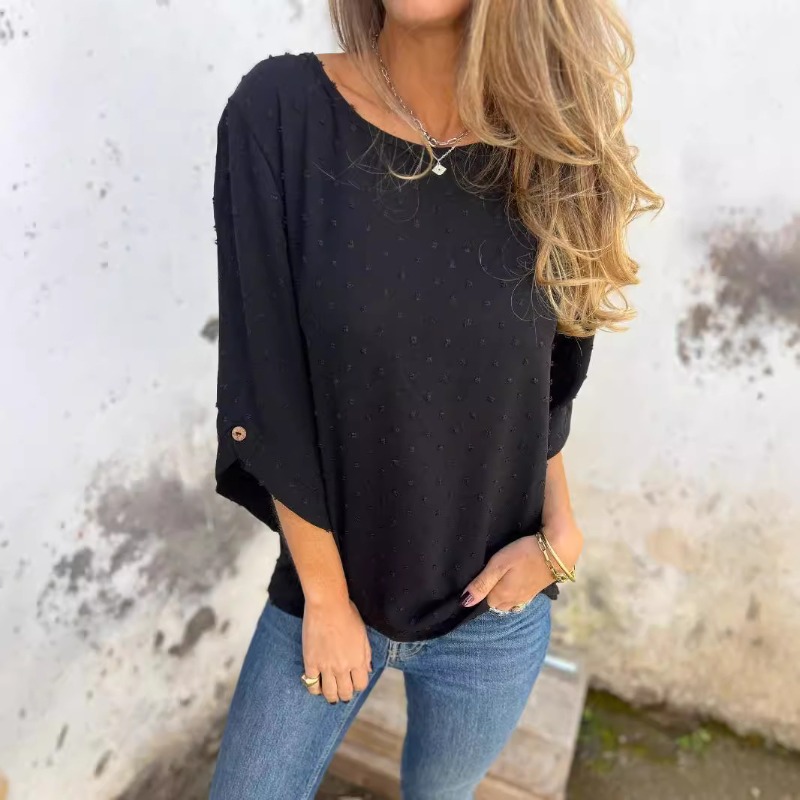 Women Fashion Wear - Blusa de Mujer con Puntos Suizos
