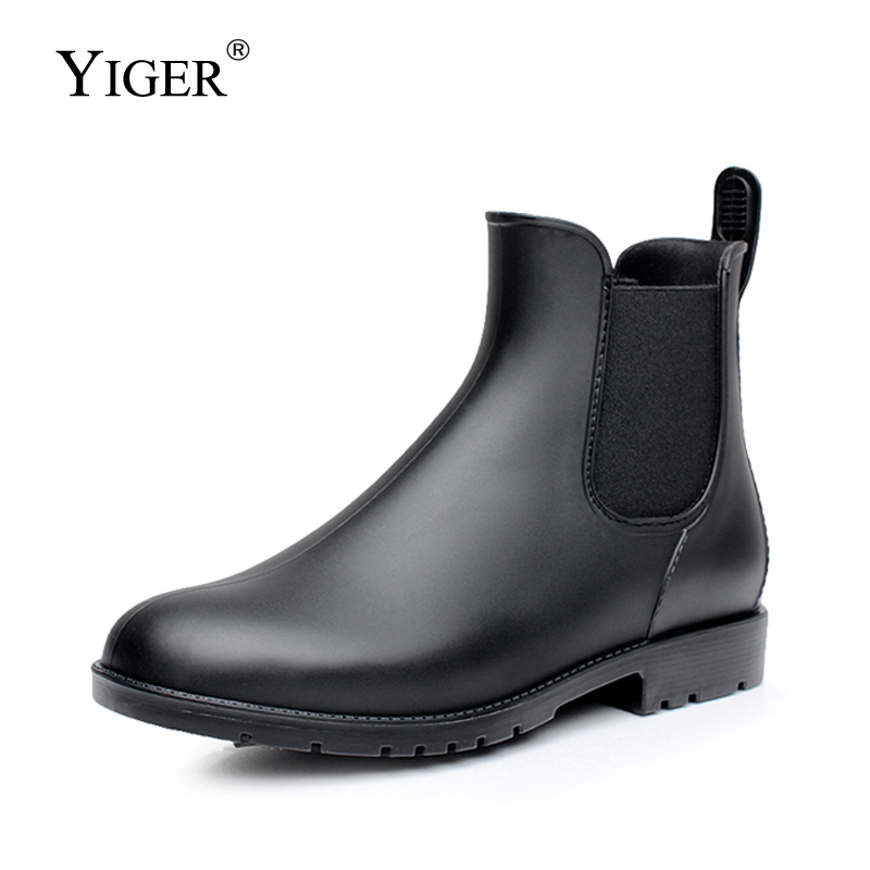 Women'S Fashion Rain Boots - Botas de lluvia YIGER para hombre,