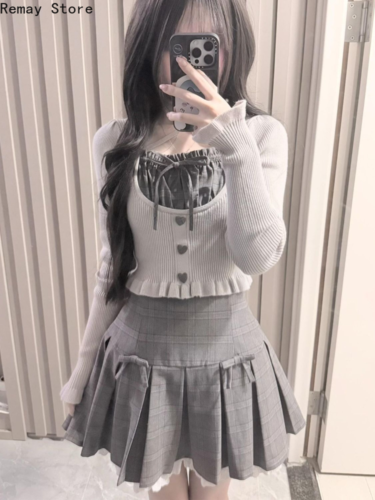 Women'S Y2K Fashion Aesthetic - Nuevo conjunto de 2 piezas de