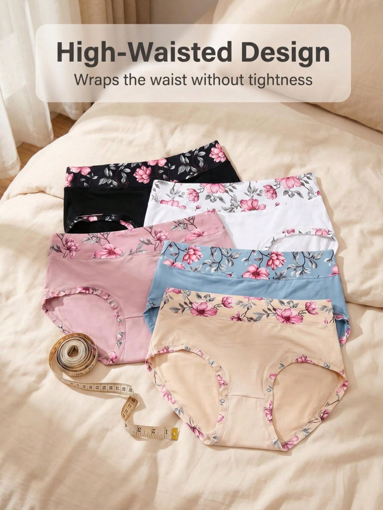 Women Fashion Wear - 5 uds. de bragas con estampado