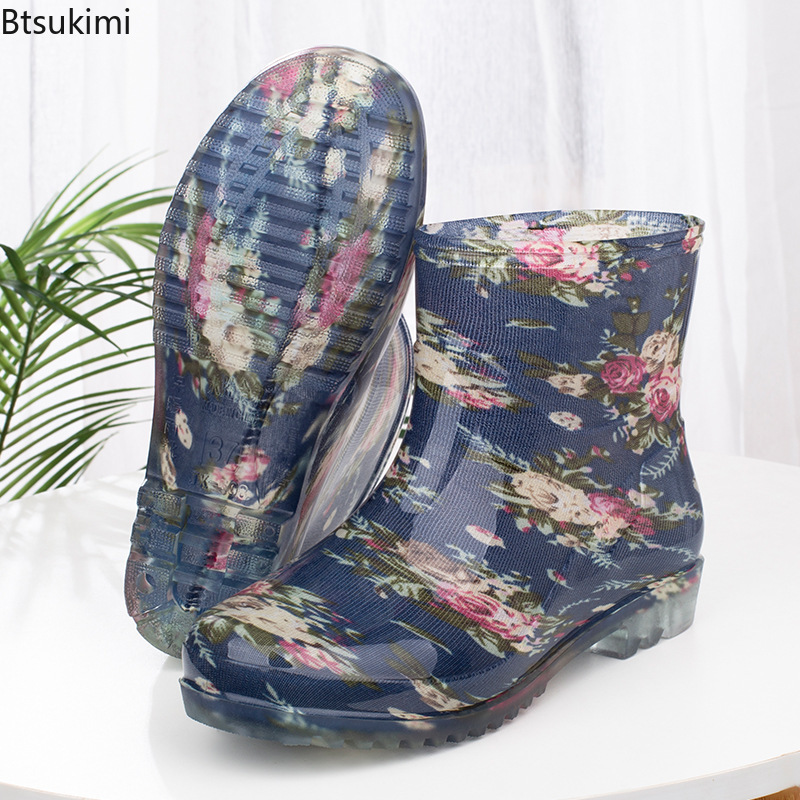 Women'S Fashion Rain Boots - Botas de lluvia impermeables a la