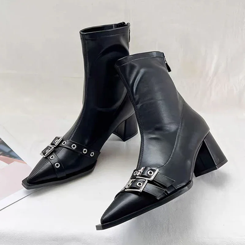 Women Fashion Trend 2025 - Botines de tacón alto para mujer,