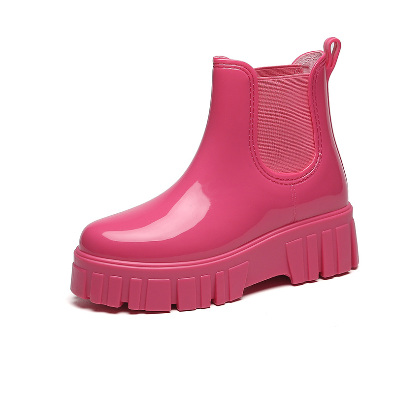 Women'S Fashion Rain Boots - Botas de lluvia con plataforma para