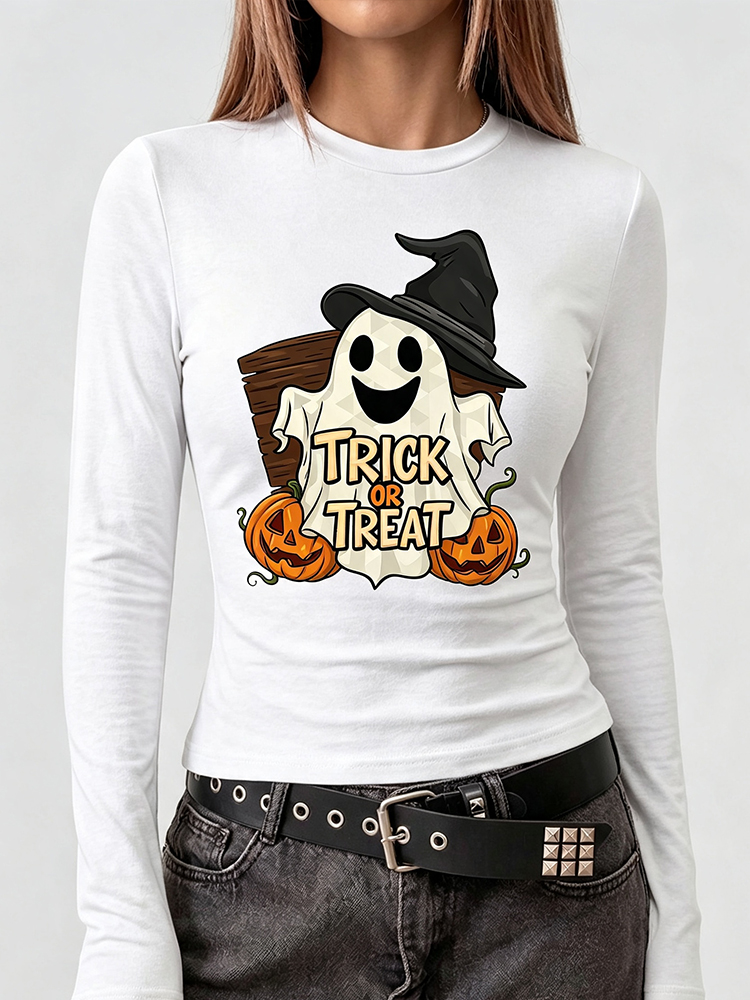 Women Fashion Wear - Camiseta de manga larga con estampado