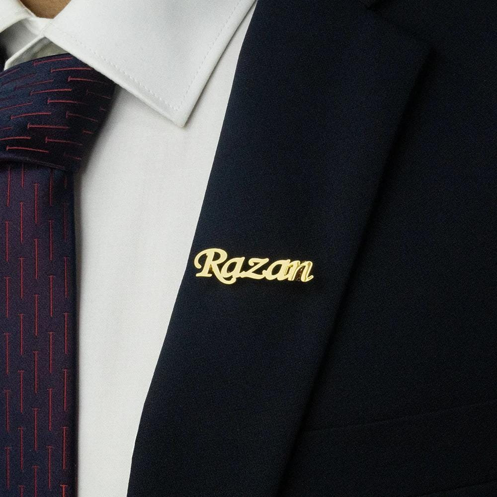 Women Fashion Dress Names - Broche con nombre personalizado, broche de