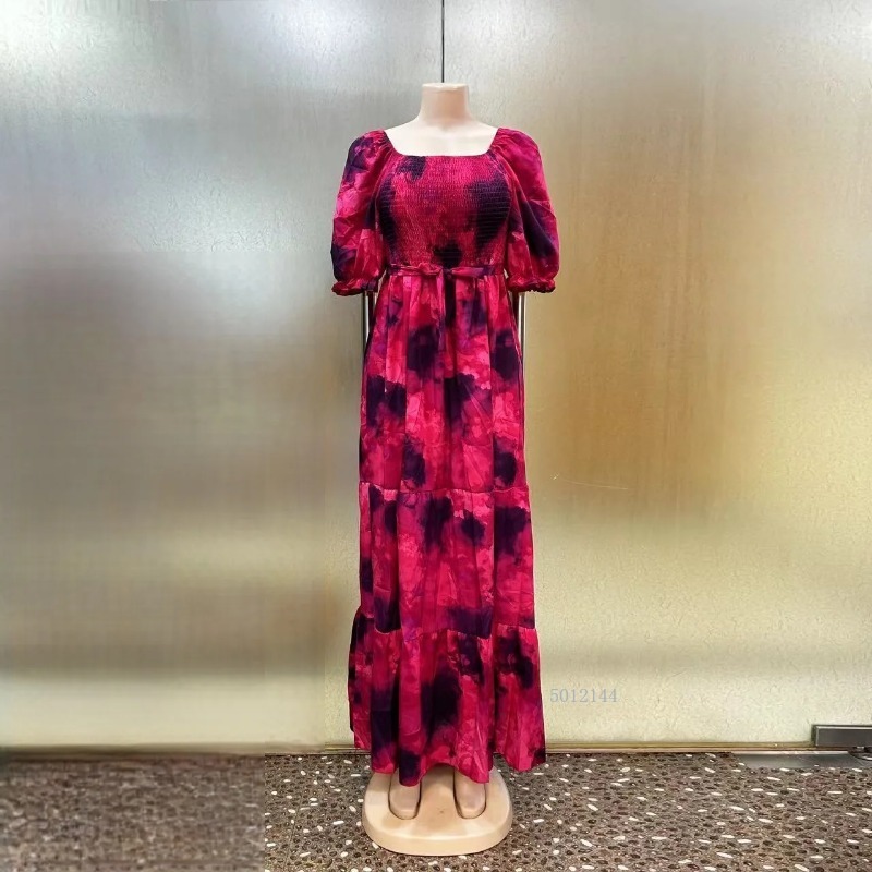 Women Fashion Kitenge - Vestido de Kitenge de algodón con