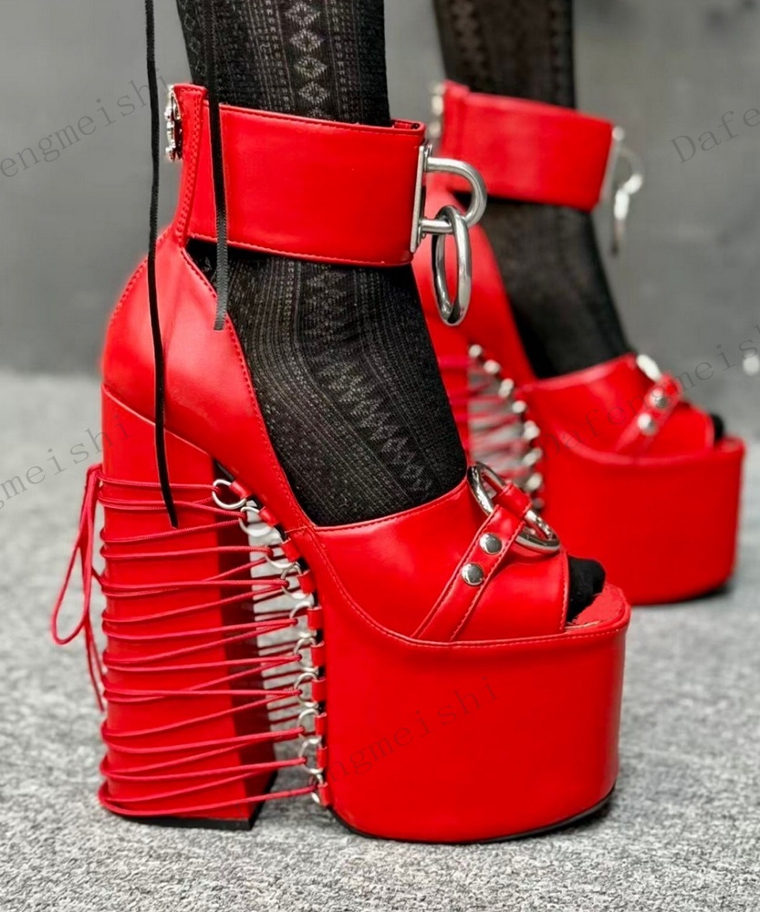 Sandalias de tacón alto con pl - Women'S Fashion Boots reseña y precio