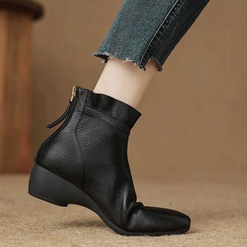 Botas de cuero de media pantor - Women'S Fashion Rain Boots reseña y precio