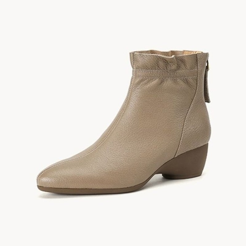 Botas de cuero de media pantor - Women'S Fashion Rain Boots reseña y precio
