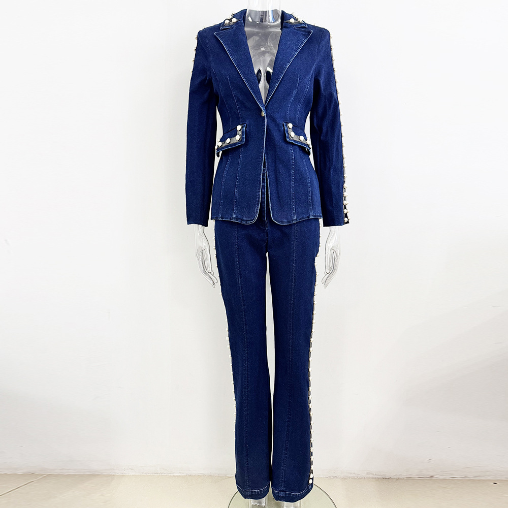 Conjunto de Chaqueta y Jeans d - Women'S Fashion Denim Jacket reseña y precio