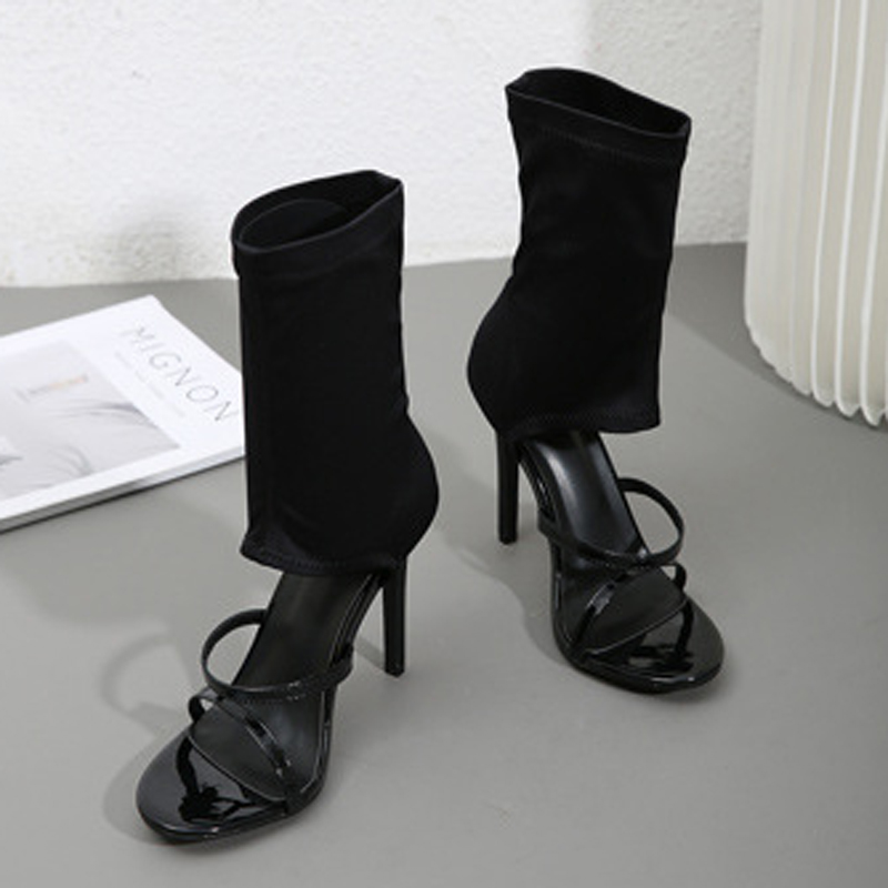 Botas de tela elástica de alta - Women'S Fashion Boots reseña y precio