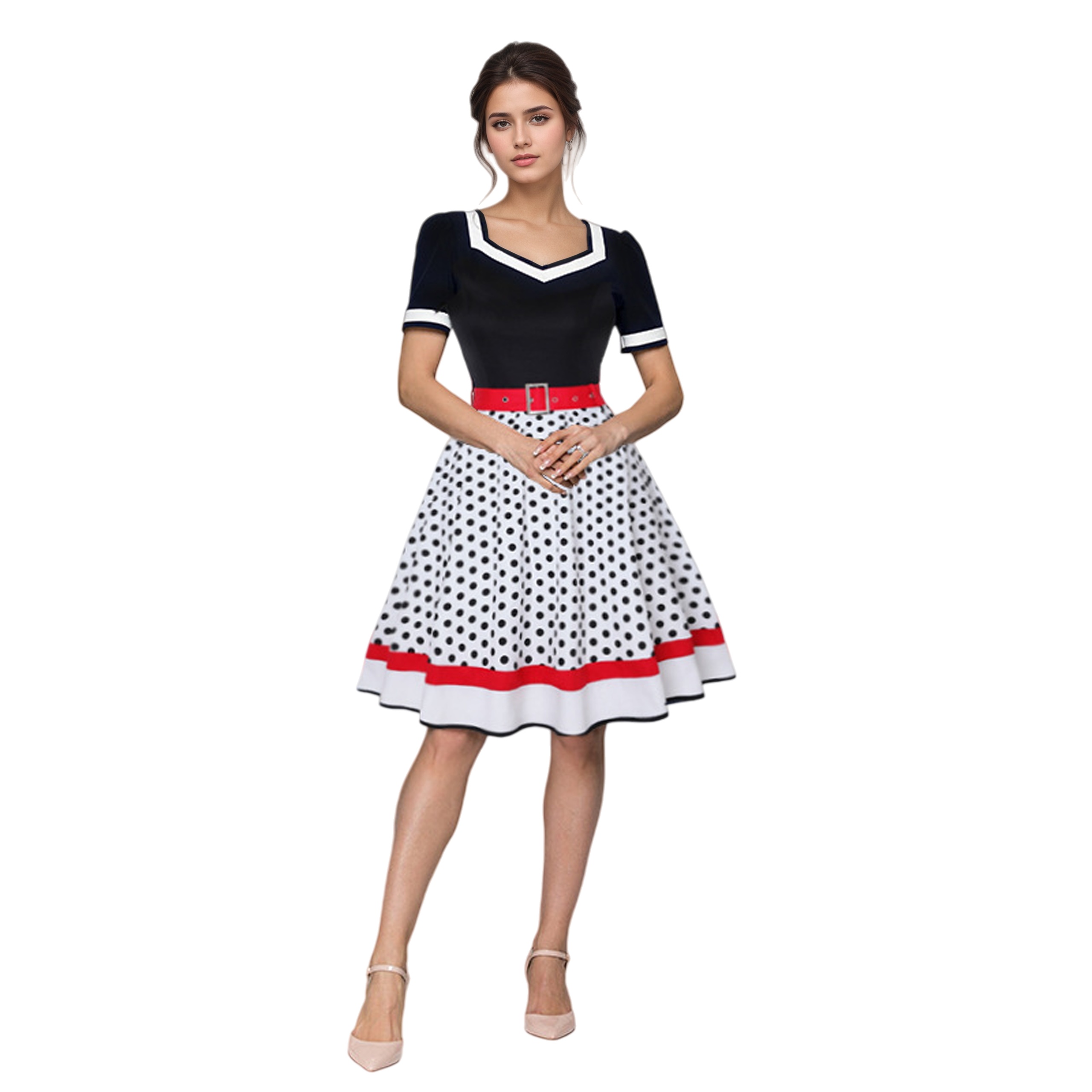 Vestido Vintage de manga corta - Women'S Fashion In The 50S reseña y precio