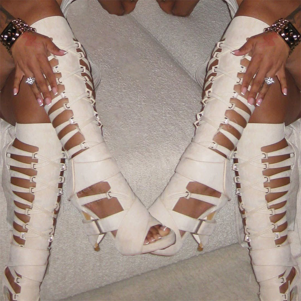 Botas altas de gladiador con h - Women'S Fashion Boots reseña y precio