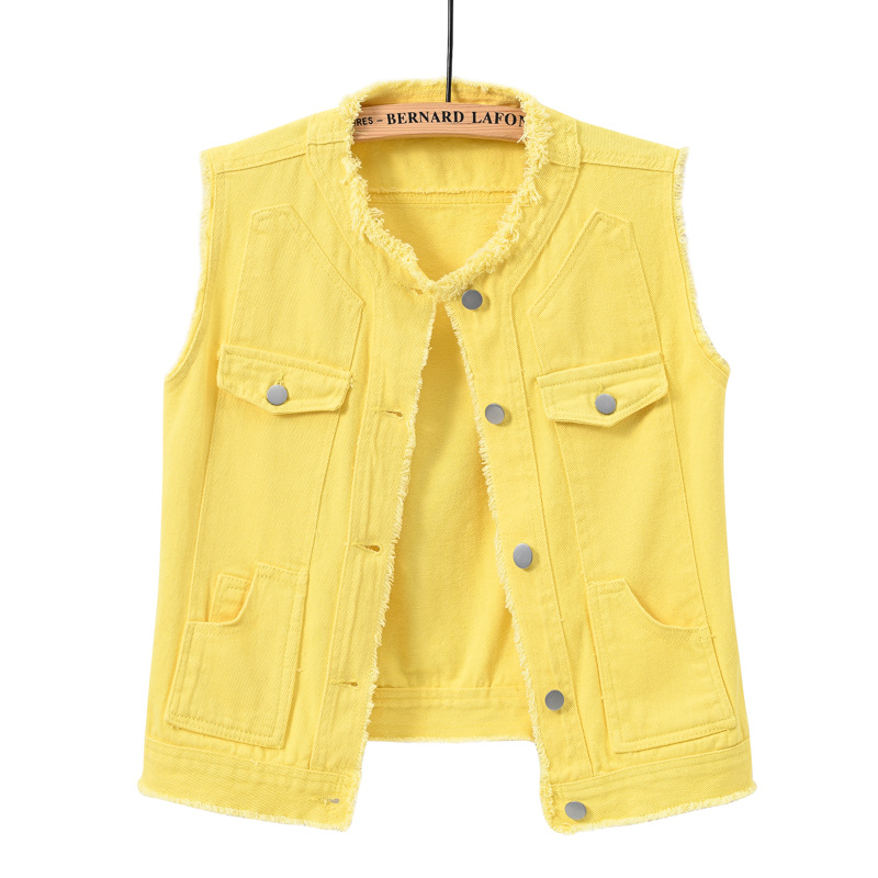 Chaleco vaquero sin mangas par - Women Fashion Vest reseña y precio