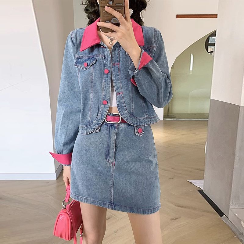 Abrigos de mezclilla, minifald - Women'S Fashion Denim Jacket reseña y precio