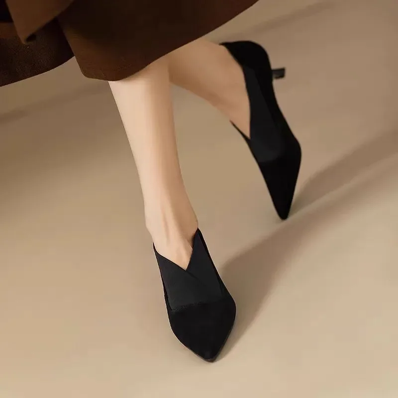 Zapatos de tacón alto de gamuz - Sale Fashion Women reseña y precio
