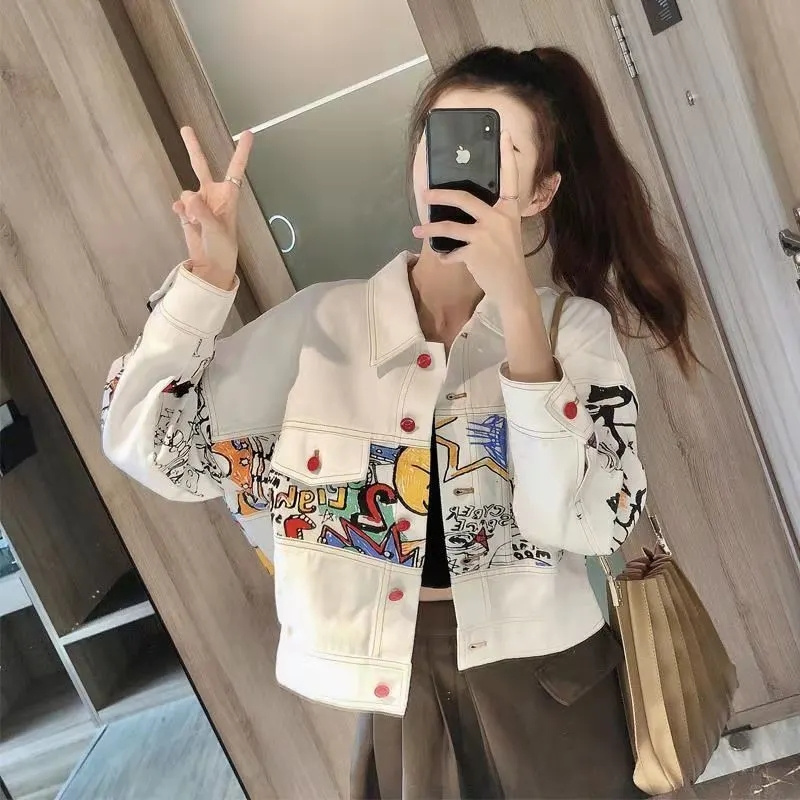 Moda femenina coreana ocio vaq - Women'S Fashion Denim Jacket reseña y precio