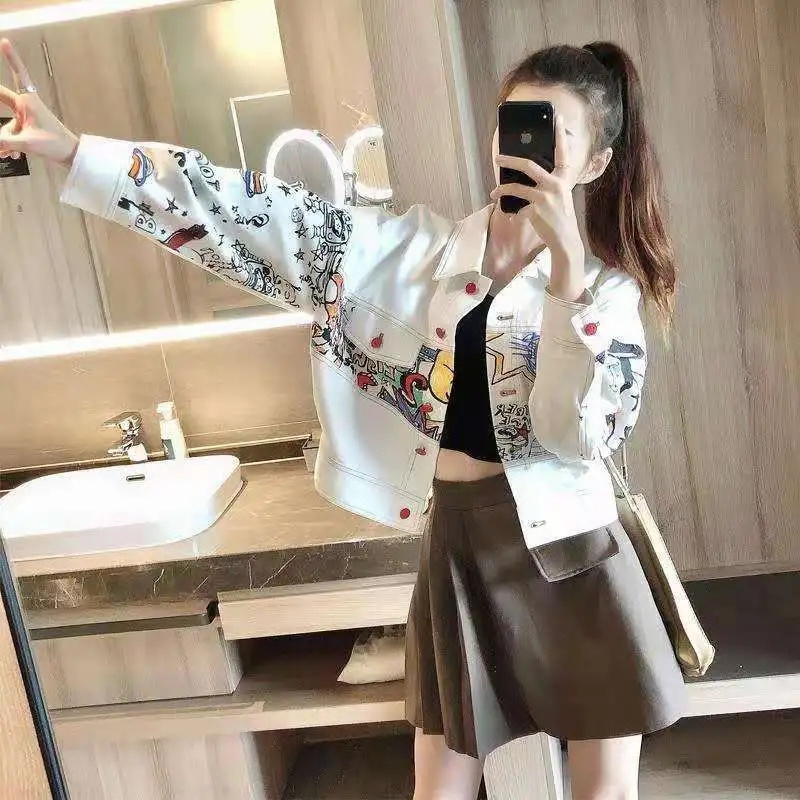 Moda femenina coreana ocio vaq - Women'S Fashion Denim Jacket reseña y precio