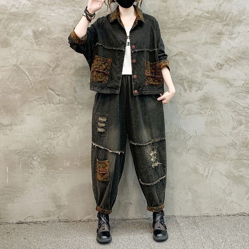 Conjunto Vaquero Retro para Mu - Women'S Fashion Denim Jacket reseña y precio