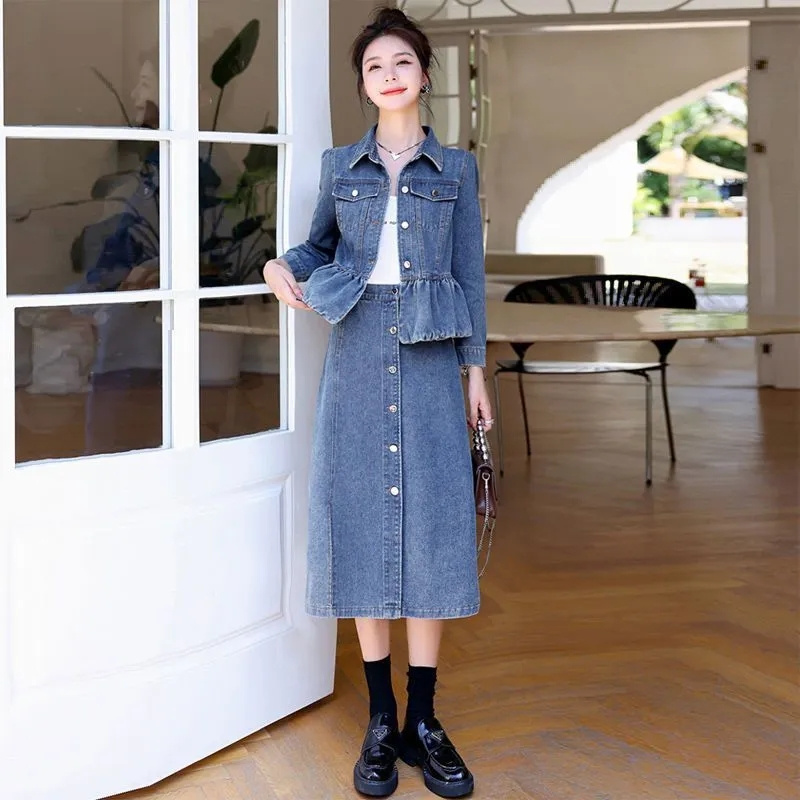 Chaqueta vaquera con estampado - Women'S Fashion Denim Jacket reseña y precio