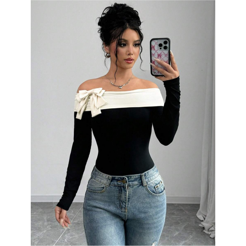 Body con decoración de lazo y  - Women Fashion Wear reseña y precio